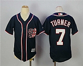 Youth Washington Nationals #7 Trea Turner Navy New Cool Base Stitched Jersey,baseball caps,new era cap wholesale,wholesale hats